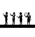 Business people tablets1 vector image