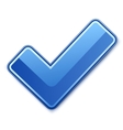 Blue check mark vector image
