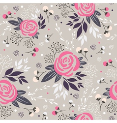 Seamless floral pattern Background with flowers vector image