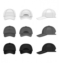 Baseball cap collection vector image