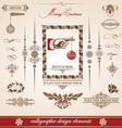 Christmas and new year set of calligraphic vector image