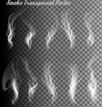 Completely transparent set of smoke vector image