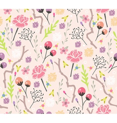 Seamless floral pattern Background with flowers vector image