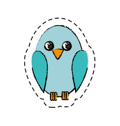 Cute bird isolated icon Cute bird isolated icon vector image