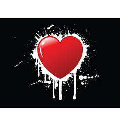 Grunge heart background vector image