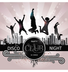 Active jumping people vector image