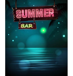 Summer disco background Disco poster vector image