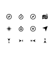 Compass icons on white background vector image