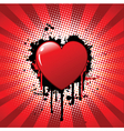 Grunge heart vector image