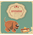 Vintage birthday card vector image