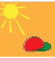 Sun and hat vector image