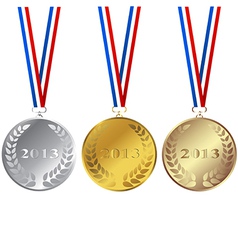 Set of 2013 medals vector image