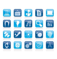 Science Research and Education Icons Science Research and Education Icons vector image