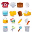 Office icons vector image