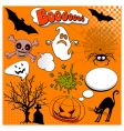 Halloween comic elements vector image