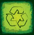Grunge recycle icon vector image