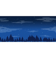 Seamless pine trees at night vector image