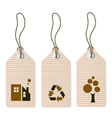 Eco tags set isolated on white vector image