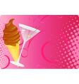 Martini and chocolate ice cream Martini and chocolate ice cream vector image