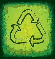 Grunge recycle icon vector image