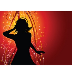 Music female vector image