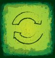 Grunge recycle icon vector image