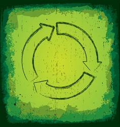 Grunge recycle icon Grunge recycle icon vector image