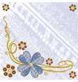 Denim floral jeans background vector image
