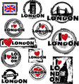 London stamps vector image