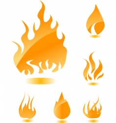 Fire icons vector image