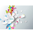 Abstract background with paper flower vector image