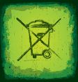 Grunge recycle icon vector image