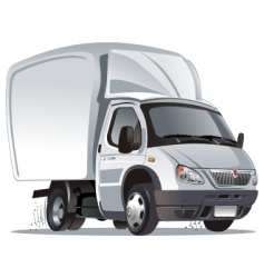 Cartoon cargo truck vector image