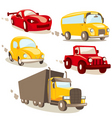 Cars and trucks vector image