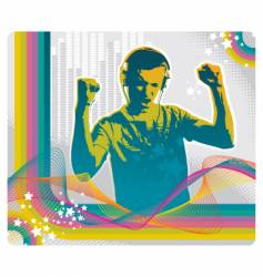 Feel the music vector image