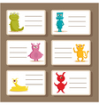 Monster cards vector image