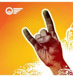 Heavy metal hand vector image
