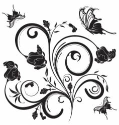 Floral background vector image