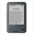 Kindle wireless reading device vector image