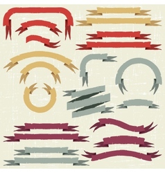Retro ribbons and labels vector image