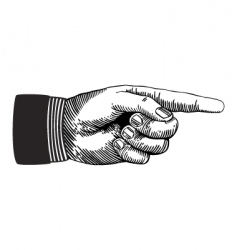 Pointing hand vector image
