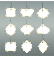 Paper tags collection isolated on grey background vector image