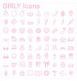 Girly iconsbeauty and fashion icon set vector image