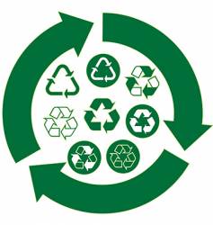 Recycle icons vector image