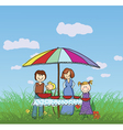 Family in the park vector image