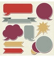 Retro speech bubbles set vector image