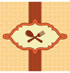 Menu cover with kithchen icons vector image