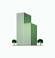 Green buildings and trees vector image
