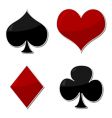 Playing cards symbols vector image