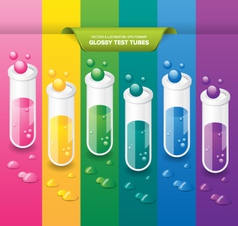 Glossy Test Tubes vector image